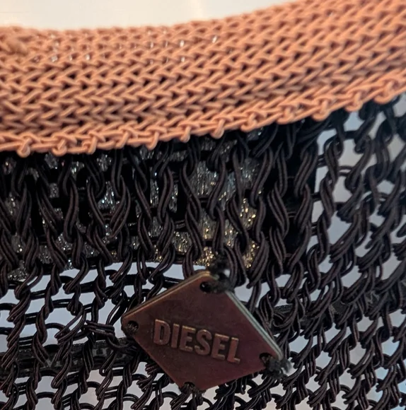 Diesel Black Mesh Tank Top, Size M - NEW - Picture 5 of 9